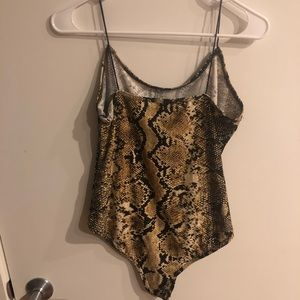 Snakeprint bodysuit
